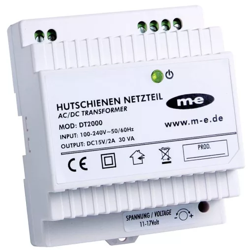 DIN sínes tápegység, DC 15V/2A, DT 2000