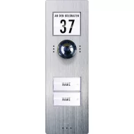   m-e modern-electronics VDV 720 Vistadoor Videó kaputelefon Vezetékes Külső egység 2 családiház Nemesacél