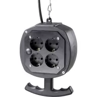   8 részes hálózati elosztó, fekete, mennyezetre függeszthető, fekete, as - Schwabe 60971