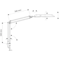   Maul MAULantlantic 8203595 LED-es felcsíptethető lámpa LED Fixen beépített LED-es D (A - G) 9 W Ezüst