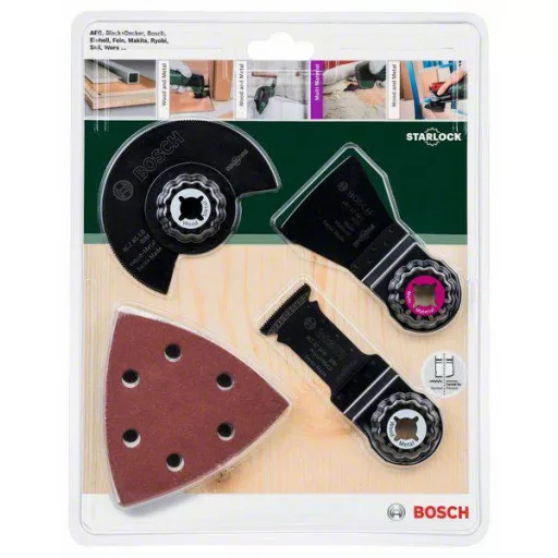 Bosch Accessories 2609256977 Starlock univerzális készlet, 13 részes, multivágóhoz, fához és fémhez 1 db