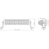   Munkafényszóró LED munka fényszóró 72 W 12 V, 24 V (Sz x Ma x Mé) 405 x 115 x 85 mm 4600 lm