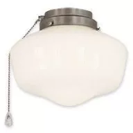  Mennyezeti ventilátor lámpa CasaFan 1 BN Schoolhouse opálüveg (fényes)