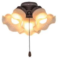   CasaFan 3 BA 3 TULPEN Mennyezeti ventilátor lámpa Üveg matt