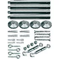   Komplett feszítő szerelő készlet 4 átirányítóval, króm, Paulmann 17834