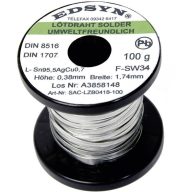   Forrasztó ón, forrasztóhuzal, ólommentes forrasztó szalag 100 g 1.74 mm Sn95.5AgCu0.7 Edsyn SAC-LZB 0418