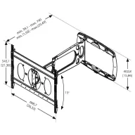   Vogels PFW 6850 TV fali tartó 81,3 cm (32) - 182,9 cm (72) Dönthető, Csuklóval mozgatható, Kihúzható