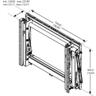   Vogels PFW 6870 TV fali tartó 94,0 cm (37) - 165,1 cm (65) Merev, Kihúzható