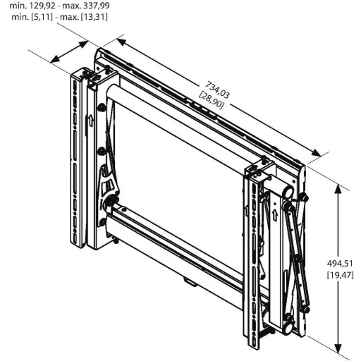 Vogels PFW 6870 TV fali tartó 94,0 cm (37) - 165,1 cm (65) Merev, Kihúzható
