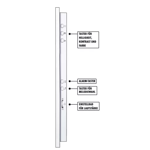 m-e modern-electronics VDV-503 WW Vistadoor Videó kaputelefon Vezetékes Beltéri egység 1 családiház Fehér