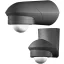 Fali/mennyezeti mozgásérzékelő, fekete, 360°, IP55, relés, Grothe 94535