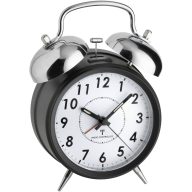   Rádiójel vezérelt ébresztőóra, 130 x 180 x 70 mm, fekete, Nosztalgia, TFA