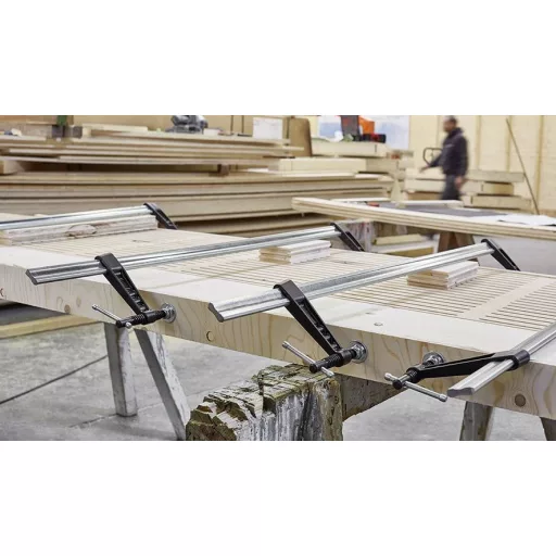 Temperöntvény csavaros gyorsszorító, TGK-K 1000/120 Bessey TGK100K, fesztáv: 1000 mm, visszavonás: 120 mm