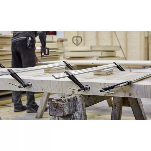Temperöntvény csavaros gyorsszorító, TGK-K 1000/120 Bessey TGK100K, fesztáv: 1000 mm, visszavonás: 120 mm