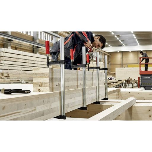 Temperöntvény csavaros szorító, TKPN 1500/120 Bessey TKPN150BE, fesztáv: 1500 mm, visszavonás: 120 mm