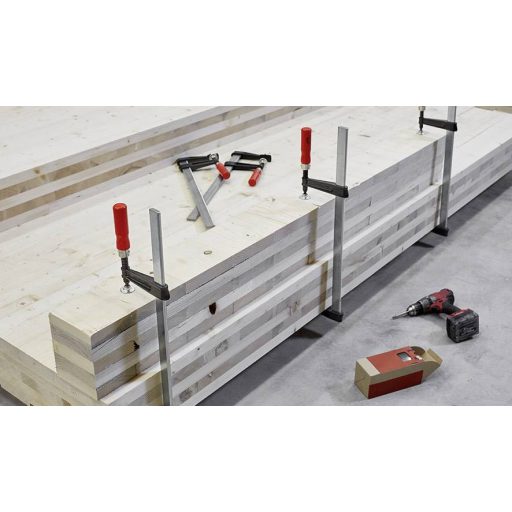 Temperöntvény csavaros gyorsszorító, TGKR 1500/120 Bessey TGKR150, fesztáv: 1500 mm, visszavonás: 120 mm