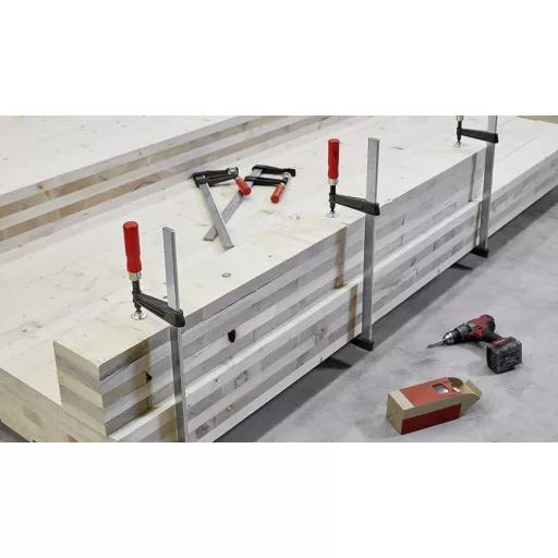 Temperöntvény csavaros gyorsszorító, TGKR 1500/120 Bessey TGKR150, fesztáv: 1500 mm, visszavonás: 120 mm
