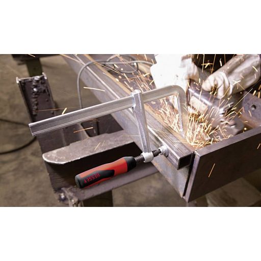 Teljesen acél csavaros gyorsszorító, GZ-2K 500/120 Bessey GZ50-2K, fesztáv: 500 mm, visszavonás: 120 mm