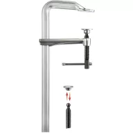  Teljesen acél csavaros gyorsszorító, GZ-K 1000/120 Bessey GZ100K, fesztáv: 1000 mm, visszavonás: 120 mm