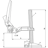  Bessey BS3N Fogókar szorító Szorítási szélesség (max.):200 mm Visszavonás:120 mm