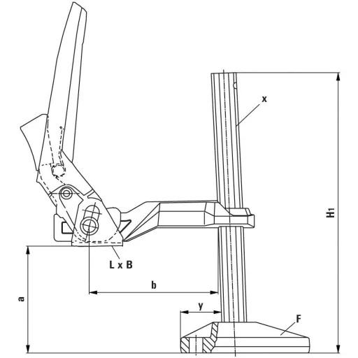 Bessey BS3N Fogókar szorító Szorítási szélesség (max.):200 mm Visszavonás:120 mm