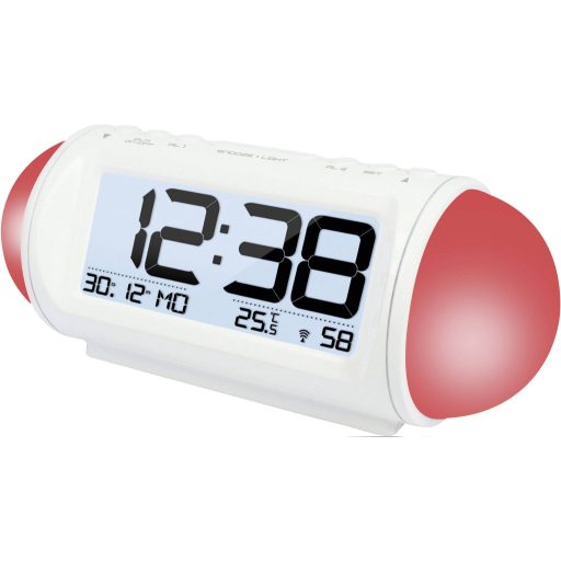 Rádiójel vezérelt digitális ébresztőóra hőmérővel, Wake up Light, 185x75x75 mm, Techno Line WT 499
