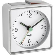 Kvarc ébresztőóra ezüst TFA Push