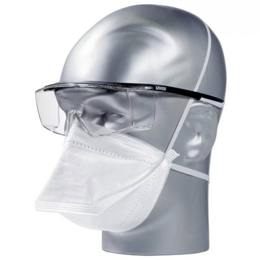 uvex super f OTG 9169585 Védőszemüveg UV-védelemmel Fekete, Fehér