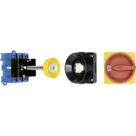   Készülékházba építhető főkapcsoló ajtókuplunggal, 32 A, 1 x 90 °, piros/sárga, Kraus & Naimer KG32B T203/09 VE