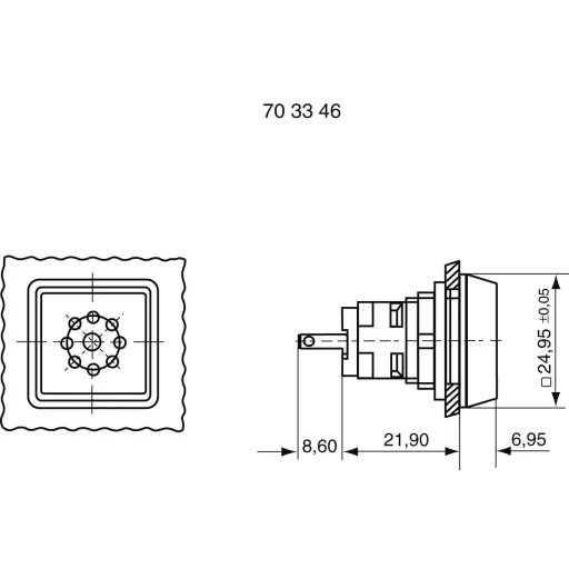 Akusztikus jeladó 70 dB 24 V/DC RAFI 1.30.078.001/0100