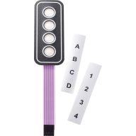   APEM fólia billentyűzet feliratozó csíkkal, 1x4 kontakt, 30V/DC, 95x38 mm, AC3533