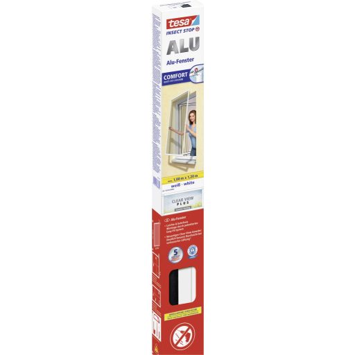 Szúnyogháló ablakhoz, alumínium kerettel 1,2 x 1 m fehér Tesa Comfort 55194-00