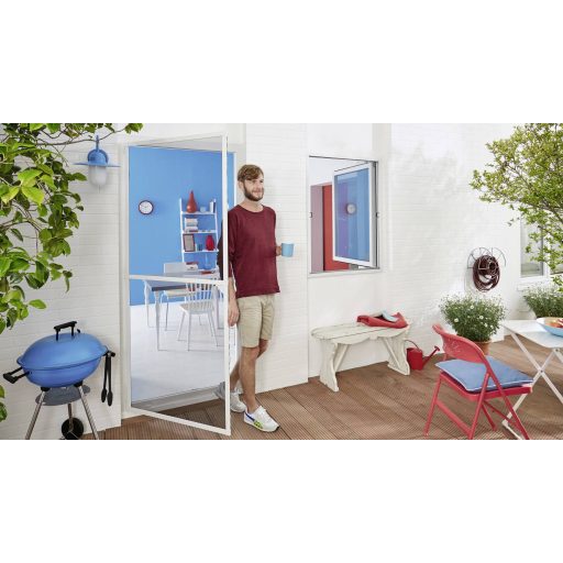 Szúnyogháló ajtóhoz, alumínium kerettel 2,4 x 1,2 m fehér Tesa Comfort 55197-00