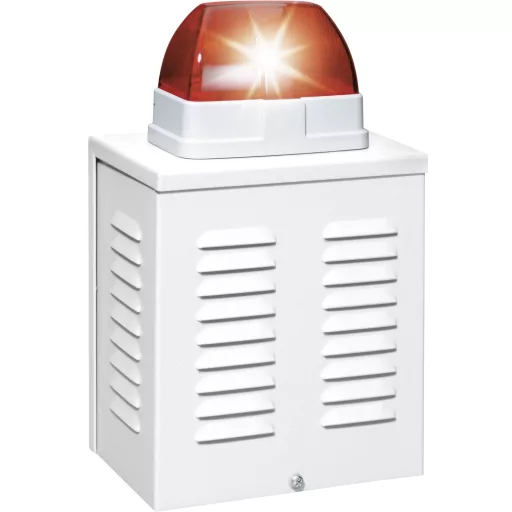 Alumínium házas sziréna villogóval 12 V/DC 110 dB IP34, ABUS SG1650