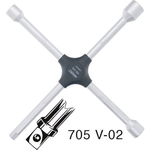 Keresztkulcs, 17 x 19 x 22 x külsőnégyszög: 12,5 (1/2), Hazet 705V-02