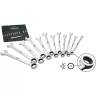   Vigor V1031 Racsnis gyűrűs csavarkulcs készlet 12 részes Kulcsszélesség (metrikus) 8 - 19 mm