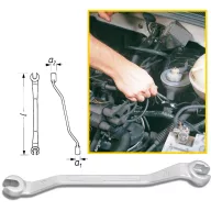   Nyitott kettős csillagkulcs, 12/14 mm, 197 mm, Hazet 612-12X14