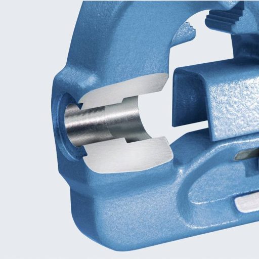 Nagyméretű ipari párhuzam satu, 140 mm széles védőpofával, HEUER 100140