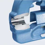   Nagyméretű ipari párhuzamos satu 160 mm széles védőpofával, HEUER 100160