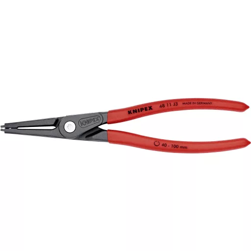 Precíziós Seeger-gyűrű fogó készlet belső gyűrűkhöz (furatokban), 40-100 MM egyenes