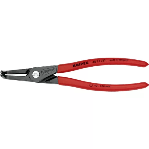 Precíziós Seeger-gyűrű fogó készlet belső gyűrűkhöz (furatokban), 40-100 MM hajlított