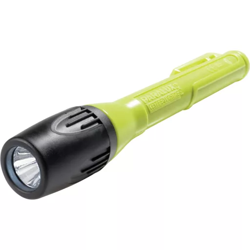 PARAT X-Treme Fluoreszkáló sárga színű, vízálló, porálló LED izzós biztonsági kézilámpa, zseblámpa max. 10óra üzemidővel