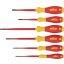 VDE csavarhúzó készlet, kereszt/egyenes, 6 részes, Wiha SlimFix electric 35389