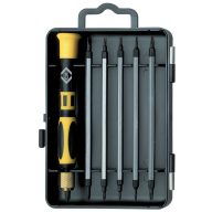   Elektronika- és finommechanika Cserélhető penge készlet 7 részes C.K. Egyeneshornyú,Kereszthornyú Phillips,TORX