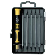   Elektronika- és finommechanika Cserélhető penge készlet 7 részes C.K. Egyeneshornyú,Kereszthornyú Phillips,TORX
