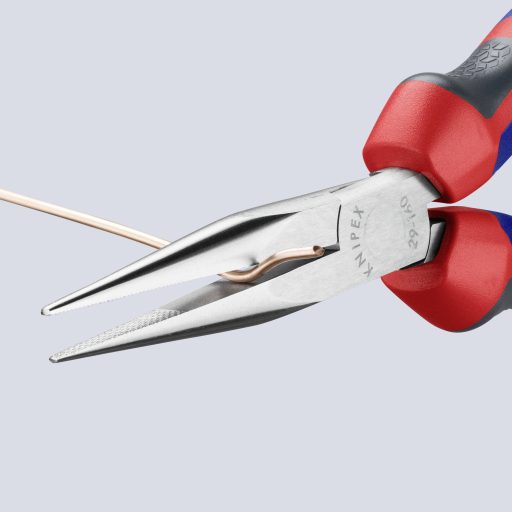 Telefonfogó 160 mm, lapos, kerek pofa, Knipex 29 25 160