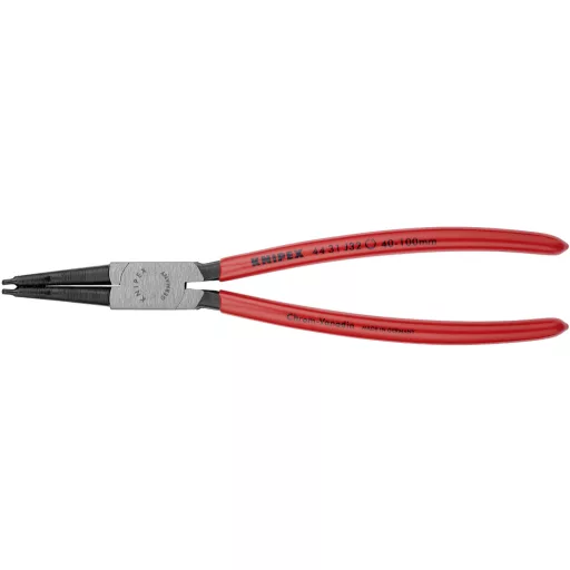 Seegergyűrű fogó belső gyűrűkhöz (furatok) 225 mm, befogás: 40-100 mm, 45°-ban hajlított, Knipex 44 31 J32