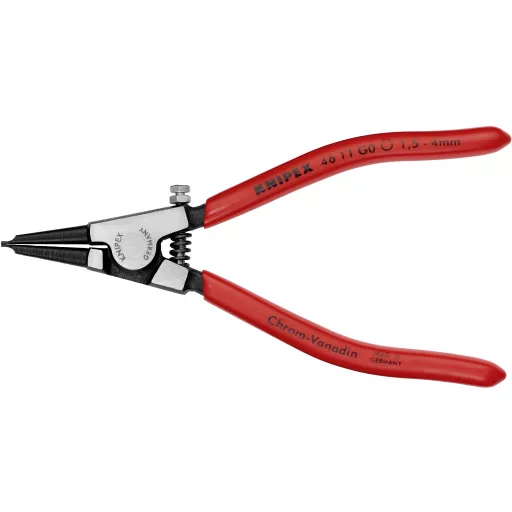 Seeger-gyűrű fogó fogógyűrűkhöz (tengelyek) 140 mm, egyenes, Knipex 46 11 G0