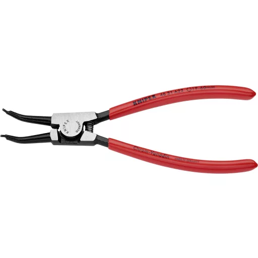 Seeger-gyűrű fogó külső gyűrűkhöz (tengelyek) 185 mm, 45°-ban hajlított, Knipex 46 31 A22