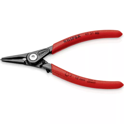 Precíziós Seeger-gyűrű fogó külső gyűrűkhöz (tengelyek) 140 mm, egyenes, Knipex 49 31 A0